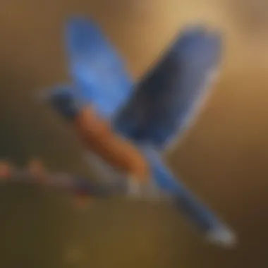 Symbol of Freedom and Conservation A bluebird in flight, symbolizing freedom and the importance of conservation efforts