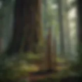 Visual representation of tree grow tubes in a lush forest setting