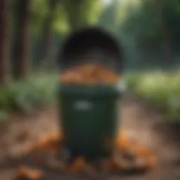 Different types of organic waste suitable for composting