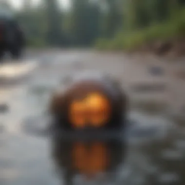 Environmental Consequences of Poor Practices Graphical representation of environmental impact due to oil spills
