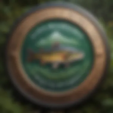 Vermont Fish and Wildlife Department emblem in nature