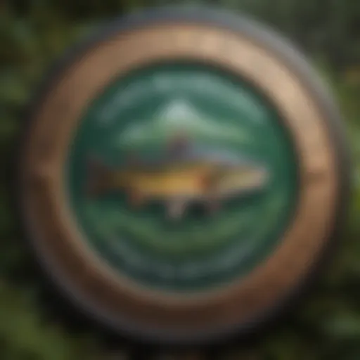 Vermont Fish and Wildlife Department emblem in nature