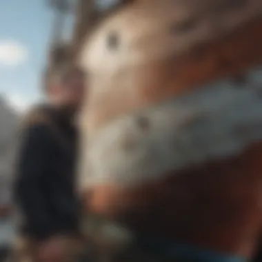 Expert inspecting a damaged vessel for assessment