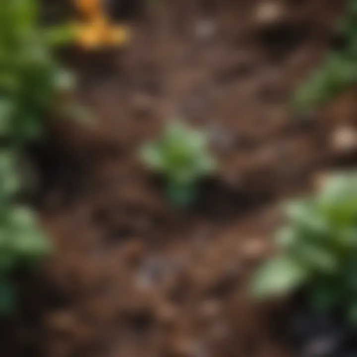 Balanced compost mixture with greens and browns