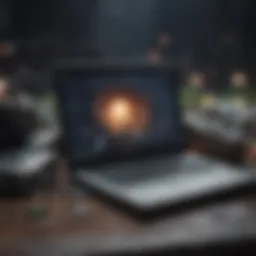 A collection of broken laptops waiting for recycling