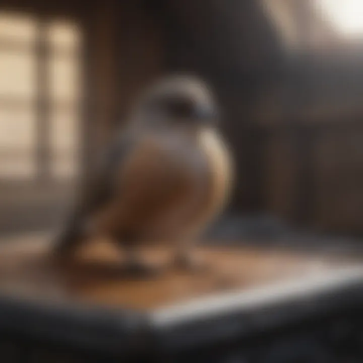 An injured bird resting in a safe recovery environment.
