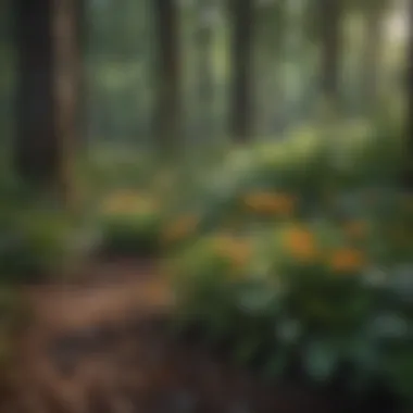 Lush Forest Floor Wildflowers Lush forest floor adorned with diverse wildflower species under the canopy