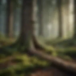 Sustainable forest management showcasing healthy tree growth